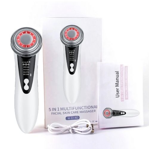 Masajeador Facial 4 en 1 SkinGlow™ con Fototerapia Blanco