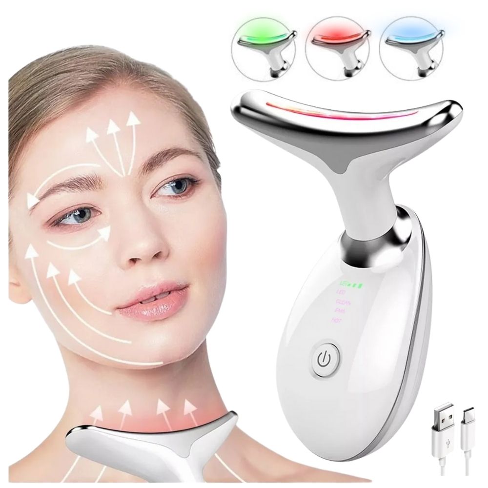Reductor de papada y Rejuvenecedor GlowLift™ EMS, Calor y Fototerapia