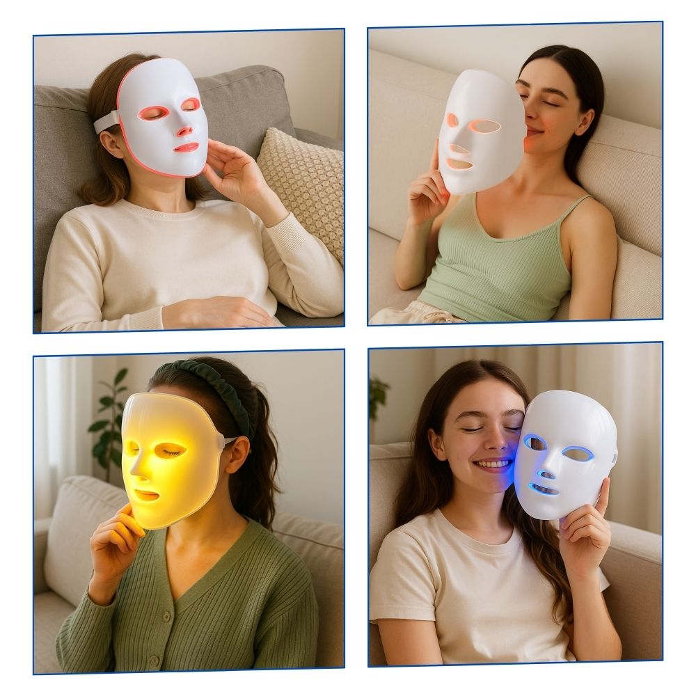Máscara Rejuvenecedora 7 en 1 DermaBelle™ con Fototerapia