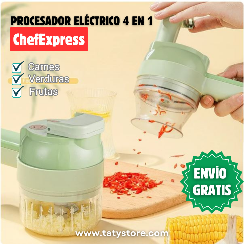 Picador Cortador Eléctrico 4 en 1 ChefExpress™